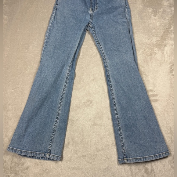 Amuse Society Bootcut Flare Cropped Cotton Blend Zip Fly Blue Jean Denim Size 27 - Picture 3 of 16